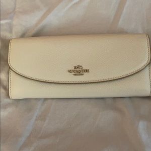 COACH large floral and cream envelope wallet